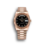 Rolex Day-Date II Rose Gold Black Dial watch