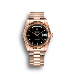 Rolex Day-Date II Rose Gold Black Dial watch