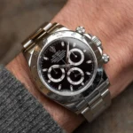 Rolex Daytona Stainless Steel Black Dial Watch