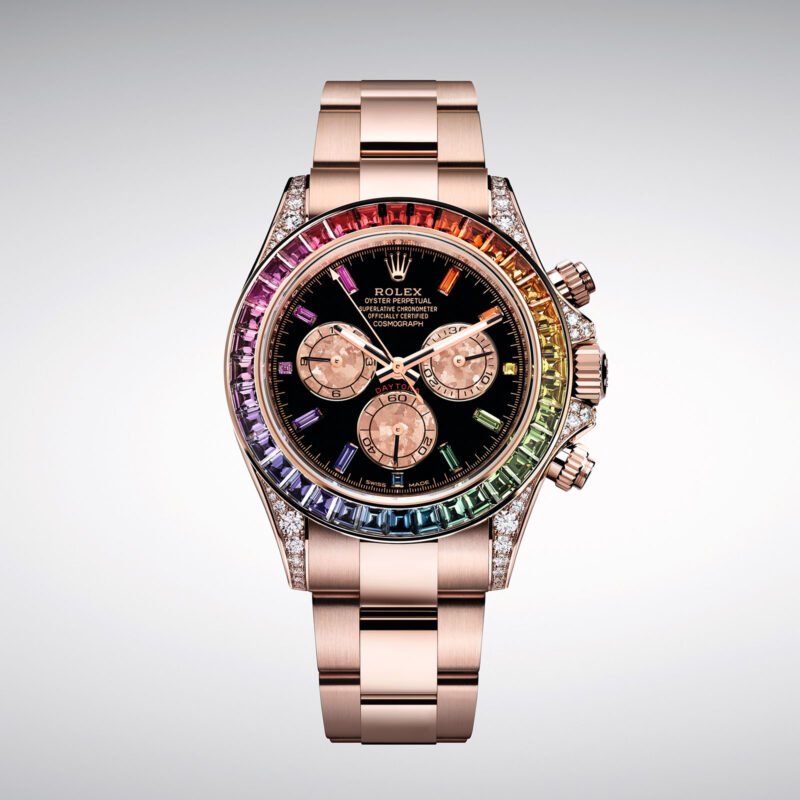 RLX Daytona Cosmograph Rainbow Rose Gold watch