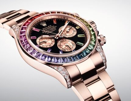 RLX Daytona Cosmograph Rainbow Rose Gold watch