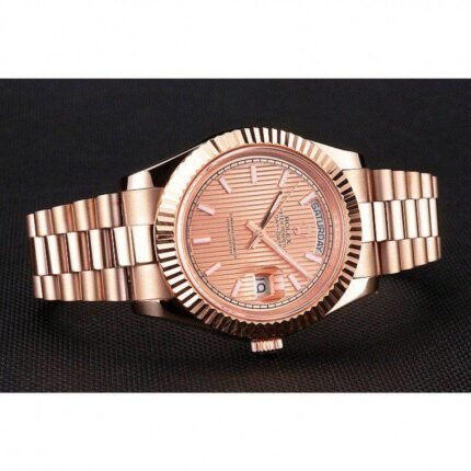 Rolex Day-Date Etched Rose Gold watch