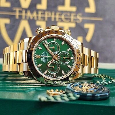 Rolex Daytona Gold Bracelet Green dial watch