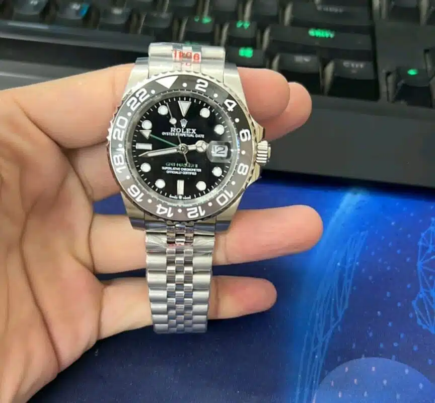 Rolex GMT Master II Bruce Wayne Edition Silver Black Watch