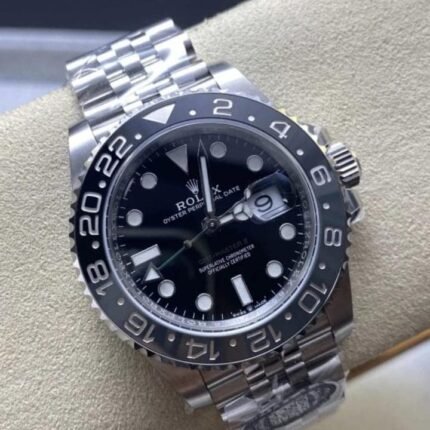 Rolex GMT Master II Bruce Wayne Edition Silver Black Watch