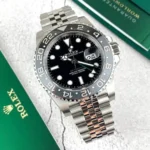 Rolex GMT Master II Bruce Wayne Edition Silver Black Watch